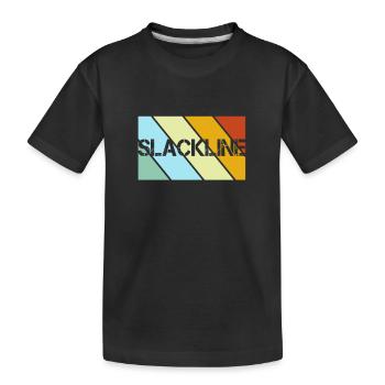 Slackline Rétro - T-shirt bio Premium Enfant - noir - Devant