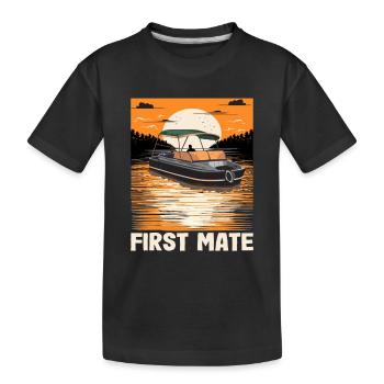 First Mate Motorboating Squad Lake Life Pontoon - T-shirt bio Premium Enfant - noir - Devant