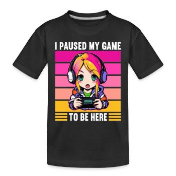 Gaming Console PC Gamer Girl Gamer Girl - Kids' Premium Organic T-Shirt - black - Front
