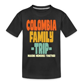 Colombia Family Trip Holidays - Kids' Premium Organic T-Shirt - black - Front
