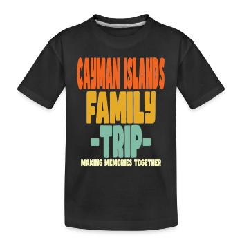 Vacances en famille aux îles Caïmans - T-shirt bio Premium Enfant - noir - Devant