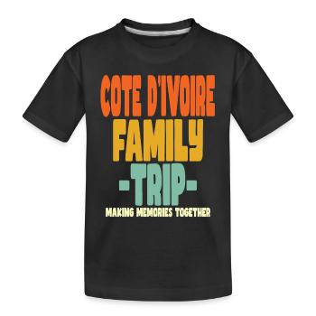 Côte d’Ivoire Vacances en Famille - T-shirt bio Premium Enfant - noir - Devant