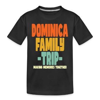 Dominica Family Trip Holidays - Kids' Premium Organic T-Shirt - black - Front