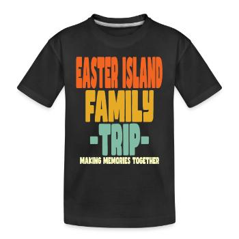 Vacances en famille à l’île de Pâques - T-shirt bio Premium Enfant - noir - Devant