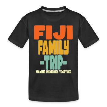Fidji Vacances en famille - T-shirt bio Premium Enfant - noir - Devant
