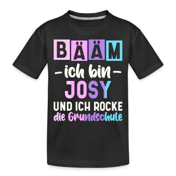 Name Josy Geschenk Grundschule - Kinder Premium Bio T-Shirt - Schwarz - Vorne