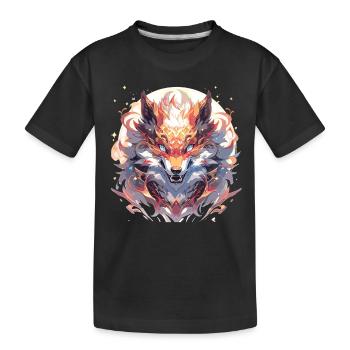 Renard Renard Renard Bébé Habitant de la forêt - T-shirt bio Premium Enfant - noir - Devant