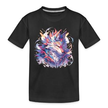 Renard Renard Renard Bébé Habitant de la forêt - T-shirt bio Premium Enfant - noir - Devant