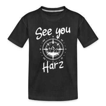 Harz Ski Monts Métallifères Snowboard - T-shirt bio Premium Enfant - noir - Devant
