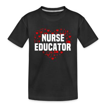 Krankenschwester Ausbilder - Kinder Premium Bio T-Shirt - Schwarz - Vorne