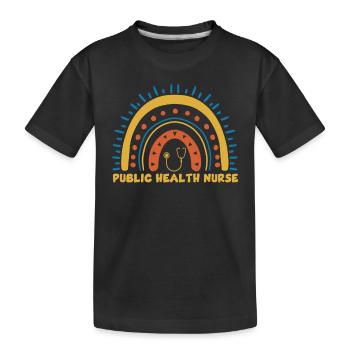 Infirmière en santé publique - T-shirt bio Premium Enfant - noir - Devant