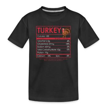 Drôle de Thanksgiving Day Food Turkey Diet - T-shirt bio Premium Enfant - noir - Devant