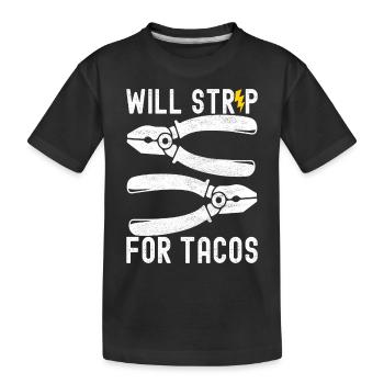 Electrician Electronics Technician - Kids' Premium Organic T-Shirt - black - Front