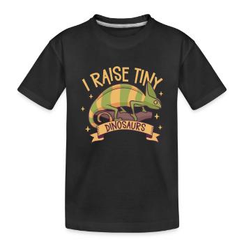 Chameleon Reptile Propriétaire Lizard Reptile Pet - T-shirt bio Premium Enfant - noir - Devant