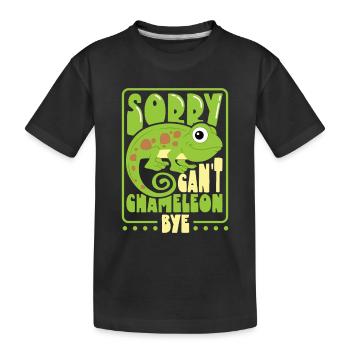 Chameleon Reptile Propriétaire Lizard Reptile Pet - T-shirt bio Premium Enfant - noir - Devant
