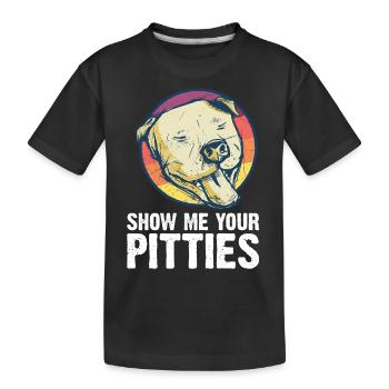 Pitbull Bulldog Terrier Dog Dog Dog Lovers - Kids' Premium Organic T-Shirt - black - Front