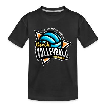 Volleyball de plage Ne dites pas seulement que c’est des vacances à la plage - T-shirt bio Premium Enfant - noir - Devant
