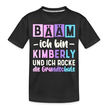 Name Kimberly Geschenk Grundschule - Kinder Premium Bio T-Shirt - Schwarz - Vorne