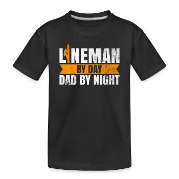 Elektrisches Kabel Lineman Design Für Lineworker - Kinder Premium Bio T-Shirt - Schwarz - Vorne