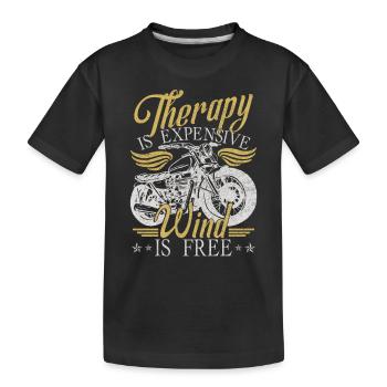 Motorrad Lustiger Humor Biker - Kinder Premium Bio T-Shirt - Schwarz - Vorne