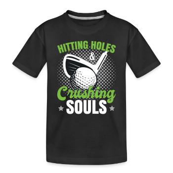 Frapper des trous écrasant les âmes - T-shirt bio Premium Enfant - noir - Devant