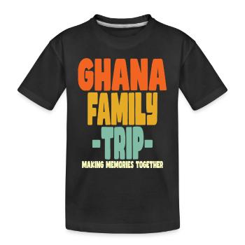 Ghana Family Trip Holidays - Kids' Premium Organic T-Shirt - black - Front
