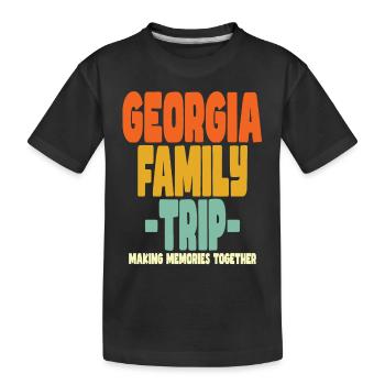 Georgia Family Trip Vacations - Kids' Premium Organic T-Shirt - black - Front
