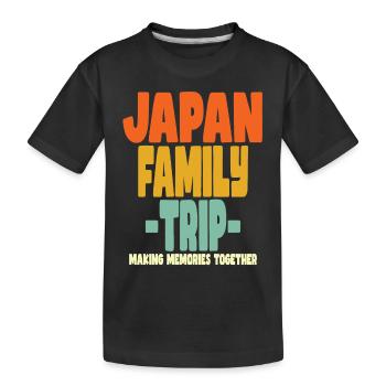 Japan Family Trip Holidays - Kids' Premium Organic T-Shirt - black - Front