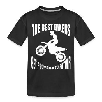 Motorradfahrer Motorrad Motorcross Motorradfan - Kinder Premium Bio T-Shirt - Schwarz - Vorne