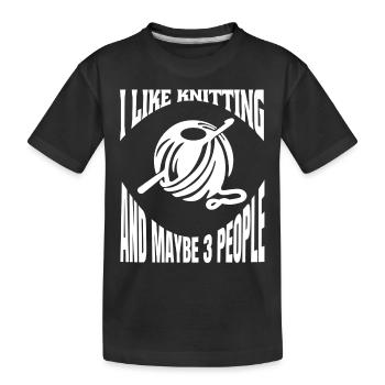 Tricoteuse Crochet Tricoter Couturière Tailleur - T-shirt bio Premium Enfant - noir - Devant