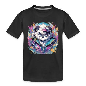 Panda Panda Ours Pandbaby Pandas - T-shirt bio Premium Enfant - noir - Devant