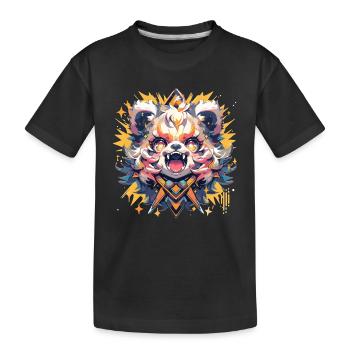 Panda Panda Ours Pandbaby Pandas - T-shirt bio Premium Enfant - noir - Devant