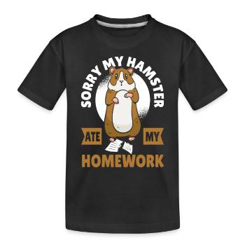 Entschuldigung, mein Hamster hat meine - Kinder Premium Bio T-Shirt - Schwarz - Vorne