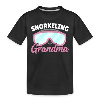 Snorkeling Granny Snorkel Diving Diving - T-shirt bio Premium Enfant - noir - Devant