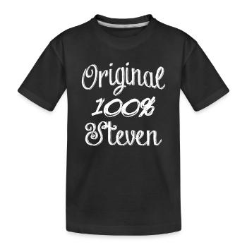 Original 100% Steven - Kinder Premium Bio T-Shirt - Schwarz - Vorne