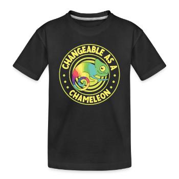 Chameleon Reptile Propriétaire Lizard Reptile Pet - T-shirt bio Premium Enfant - noir - Devant