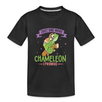 Chameleon Reptile Propriétaire Lizard Reptile Pet - T-shirt bio Premium Enfant - noir - Devant