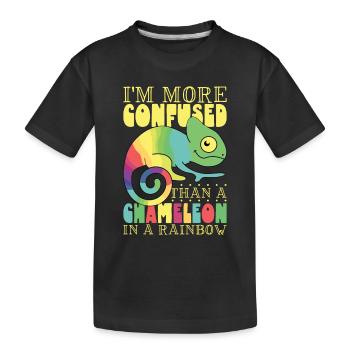 Chameleon Reptile Propriétaire Lizard Reptile Pet - T-shirt bio Premium Enfant - noir - Devant