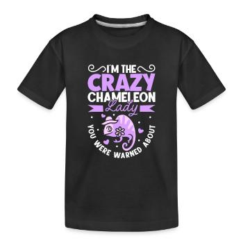 Chameleon Reptile Propriétaire Lizard Reptile Pet - T-shirt bio Premium Enfant - noir - Devant