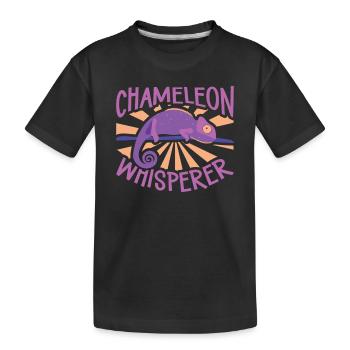 Chameleon Reptile Propriétaire Lizard Reptile Pet - T-shirt bio Premium Enfant - noir - Devant