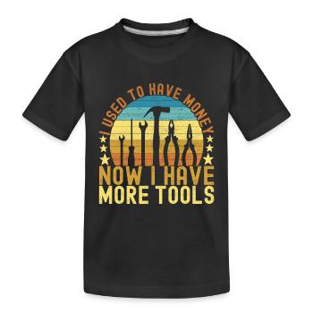 Electrician Electronics Technician - Kids' Premium Organic T-Shirt - black - Front