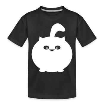 Chat rond épais, conception de chats drôles - T-shirt bio Premium Enfant - noir - Devant