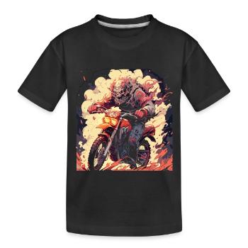 Skull Skull Motocross Dirt Bike - T-shirt bio Premium Enfant - noir - Devant