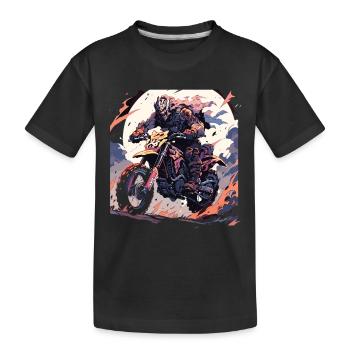 Skull Skull Motocross Dirt Bike - T-shirt bio Premium Enfant - noir - Devant