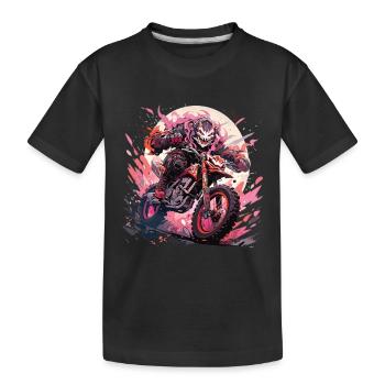 Skull Skull Motocross Dirt Bike - T-shirt bio Premium Enfant - noir - Devant