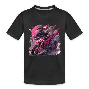 Skull Skull Motocross Dirt Bike - T-shirt bio Premium Enfant - noir - Devant