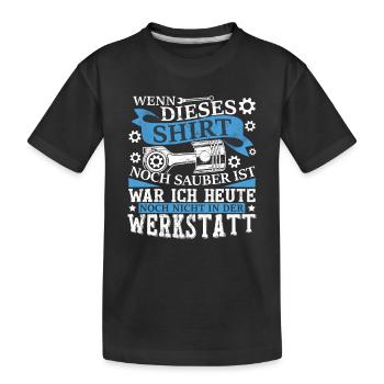 Automechaniker Werkstatt Autoschrauber - Kinder Premium Bio T-Shirt - Schwarz - Vorne