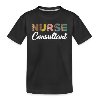 Infirmière consultante mignonne - T-shirt bio Premium Enfant - noir - Devant