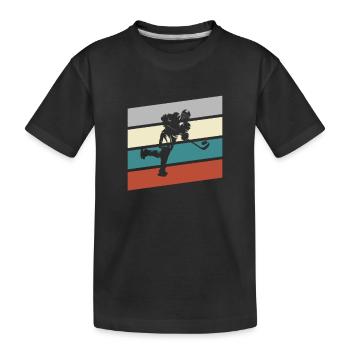 Eishockey Retro - Kinder Premium Bio T-Shirt - Schwarz - Vorne