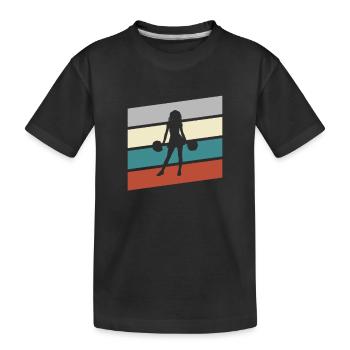 cheerleading rétro - T-shirt bio Premium Enfant - noir - Devant